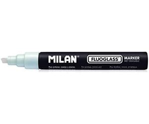 Milan fluoglass rotulador borrable punta biselada blanco