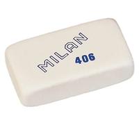 Milan Goma de borrar 406 suave miga de pan para lápiz de grafito, caucho sintético flexible, envuelta individualmente, fabricada en España