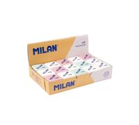 MILAN Gomas de Borrar 430 Cuadradas Colores Surtidos Disponible en paquetes de 4 y caja de 30 unidades