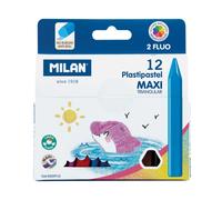 Milan lápices de colores plastipapel maxi triangulares caja 12u c/sur