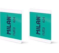 MILAN® Libreta A4 encolada, papel blanco, 48 hojas nata®, verde (Paquete de 2)