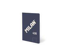 MILAN® Libreta A5 encolada, papel a líneas, 48 hojas de 95 gr/m², colección 430 since 1918, azul