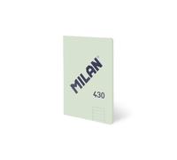 MILAN® Libreta A5 encolada, papel a líneas, 48 hojas de 95 gr/m², colección 430 since 1918, verde