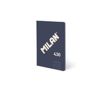 MILAN® Libreta A5 encolada, papel cuadriculado, 48 hojas de 95 gr/m², colección 430 since 1918, azul