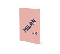 MILAN® Libreta A6 encolada, 48 hojas blancas de 95 gr/m², colección 430 since 1918, rosa