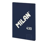 MILAN® Libreta encolada A4, cuadrícula de 5x5mm, 48 hojas A4, Papel de 95 gr/m², serie 1918, azul