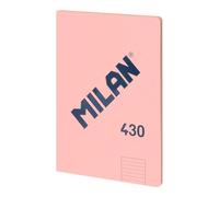 MILAN® Libreta encolada A4, papel pautado a líneas, 48 hojas A4, papel de 95 gr/m², serie 1918, rosa