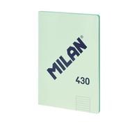 MILAN Libreta encolada A4 serie 1918 – papel pautado a líneas, 48 hojas, 95 g/m² – Verde