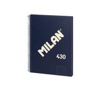 Milan Libreta Espiral · A4 · Papel Cuadriculado · 80 Hojas · Azul