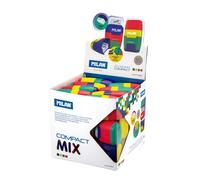 MILAN Mix - Caja Expositora 24 Afilaborras Compact. Combinación de Goma y Sacapuntas