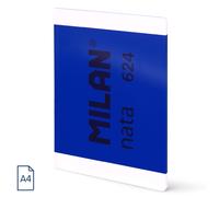 Milan nata 624 libreta encolada formato a4 pautado 7mm - 48 hojas de 95 gr/m2 - microperforado - color azul
