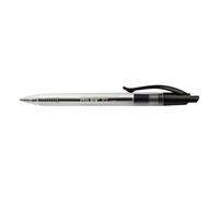Milan p1 boligrafo de bola retractil - punta redonda 1mm - cuerpo transparente - color negro (25 uds)