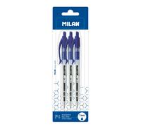 Milan p1 pack de 3 boligrafos de bola retractiles - punta redonda 1mm