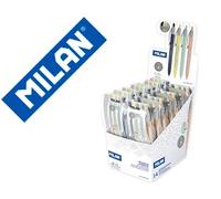 Milan P1 Silver Bolígrafo Retráctil 1 mm Colores Surtidos