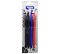 Milan P1 Touch - Blíster con 4 bolígrafos, color multicolor