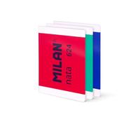 MILAN® Pack 3 libretas A4 encoladas, papel a líneas (7 mm), 48 hojas de 95 gr/m², colección MILAN nata® 624 since 1918