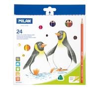 Milan pack de 24 lapices de colores - triangulares - colores surtidos