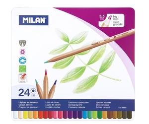Milan pack de 24 lapices hexagonales de colores - mina gruesa 3.5mm -