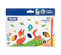 Milan plastipastel ceras triangulares 19 colores básicos + 3 fluor +