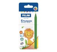 Milan plastipastel pack de 6 ceras de colores redondas - colores surti