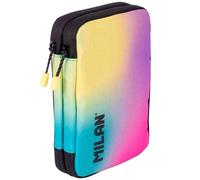 Milan® plumier 2 pisos con contenido colección sunset, negro