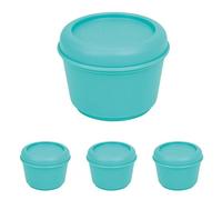 MILAN® Recipiente para alimentos redondo 0.25l turquesa, serie SUNSET (Paquete de 4)