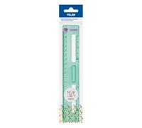 Milan® regla 20 cm transparente serie new look, verde