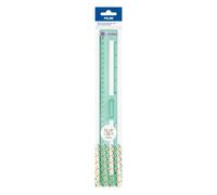Milan® regla 30 cm transparente serie new look, verde