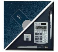 Milan silver - caja de regalo con calculadora, azul