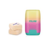 MILAN Sunset - Pack Afilaborras Compact con 2 Gomas de Recambio Incluidas. Rosa