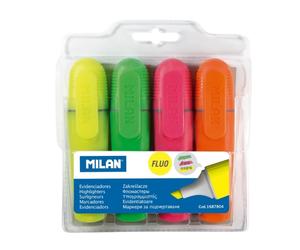 Milan sway expositor de 7 packs de 4 marcadores pastel - punta biselad