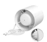 Milduall Ventilador Extractor de Aire 150mm, Extractor de Baño Ventilador en Linea Extraccion Humos 320m³/h, 35dB Silencioso para Baño Cocina Invernadero Tienda Garaje