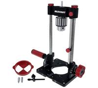 Milescraft DrillMate PRO 1348 - Guía de perforación portátil tipo taladro de columna, de alta resistencia, portabrocas de 13 mm, guía de precisión ajustable para perforación recta o en ángulo