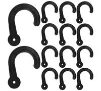 Milisten 100piezas Ganchos de Plástico para Colgar Toallas y Organizador de Armario Perchas Multiusos para Baño Cocina y Muestras de Tela Kit de Ganchos Resistentes Negros