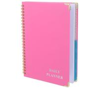 Milisten Cuaderno Espiral A5 Rosa para Planificación y Notas de Estudio | Papel y Hierro, Escritura Suave, Estilo Clásico Minimalista, para Viajes, Aula y Marcadores