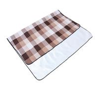 Milisten Esterilla de Picnic de Franela con Bolsa de Almacenamiento | Protección contra Humedad, Suciedad y Ramitas, para Picnics y Parques, Color Café