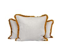 Mille Notti Funda de cojín Pienza Beige-amarillo. 50x50 cm