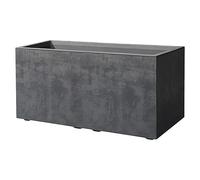 Millennium Macetero para plantas (Dimensiones externas (L x An x Al): 79 x 39 x 39 cm, Plástico, Antracita)