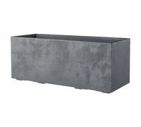 Millennium Macetero para plantas (Dimensiones externas (L x An x Al): 99 x 37 x 39 cm, Plástico, Gris ceniza)