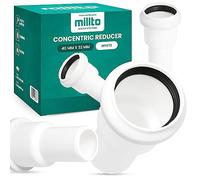 Millto™ Reducción inversa 40 x 32 mm, reductor de tuberías, manguito reductor de tuberías, adaptador de tubería de agua, sistema de alcantarillado, conector de tubería de PP, conexión de tubería