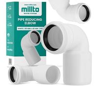 Millto Reductor de arco 50 x 40 mm, 90º, color blanco, codo para desagüe, alcantarillado sanitario, tubo de polipropileno