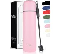Milu Termo de café 500ml, 750ml, 1l - Botella térmica aislada, Frasco de Vacío de Acero Inoxidable, Sin BPA - Doble Pared Aislamiento al Vacio - 100% a prueba de fugas (Rosa, 1000 ml)