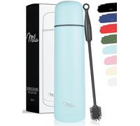 Milu Termo de café 500ml, 750ml, 1l - Botella térmica aislada, Frasco de Vacío de Acero Inoxidable, Sin BPA - Doble Pared Aislamiento al Vacio - 100% a prueba de fugas (Azul claro, 500 ml)