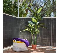 Nortene | Mimbre Ecológico LOP Antracita 2x3 M | Cerramiento Sostenible de Alta Durabilidad | Decorativo para Jardín, Terraza y Balcón