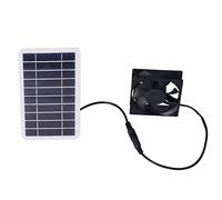 Mimdixy Kit de Ventilador con energía Solar 2,5 W, Ventilador Flujo Aire Escape Mascotas 6,3x3,7 Pulgadas, Calentador Solar para gallinero, Invernadero al Aire Libre, casetas para Perros