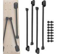 Mimoqk Patas de mesa plegables resistentes, juego de 4 patas de metal con | protección antiarañazos, ideal para mesas de café, mesas de laptop y proyectos de muebles, incluye tornillos de montaje para