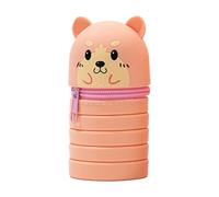 Mimoqk Pen Holder Organizer, Telescopic Pencil Pouch, Space Saving Design, Soft Flexible Material, Retractable Silicone Cup for School, Offices, Home, Desk Use, 2,56 x 2,56 x 4,92 pulgadas