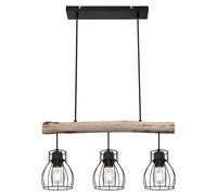 Mina Lámpara colgante (40 W, L x An x Al: 60 x 13,6 x 140 cm, Negro, E27, 3 ud.)