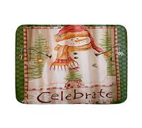 Minalo - Alfombra de baño Antideslizante, celebra la Temporada, muñeco de Nieve, Navidad, decoración Personalizada, 75 x 45 cm
