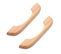 MINAOLULUS 10 Piezas Tiradores de Madera Maciza para Muebles de Cocina y Zapateros, con Diseño Sencillo y Elegante, Ligeros y Cómodos para Puertas y Cajones, Incluye 20 Tornillos